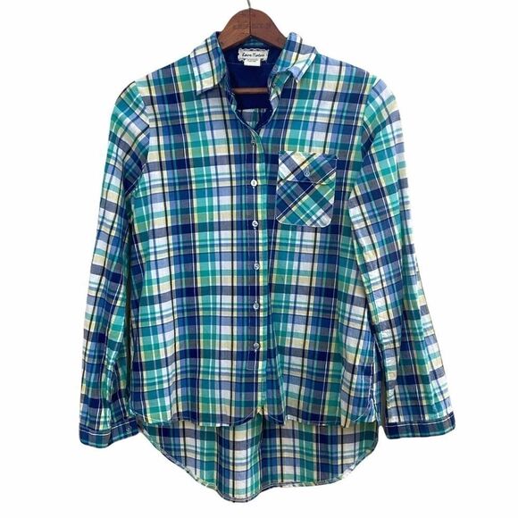 Love Notes Plaid Hi Low Button Down Shirt - Picture 2 of 6